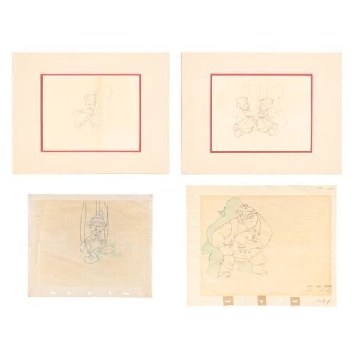 2142. Four "I've Got No Strings" Sequence Original Production Drawings of Pinocchio, Marionettes and Stromboli ### PINOCCHIO (1940)
