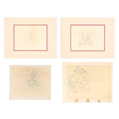 2142. Four "I've Got No Strings" Sequence Original Production Drawings of Pinocchio, Marionettes and Stromboli ### PINOCCHIO (1940)