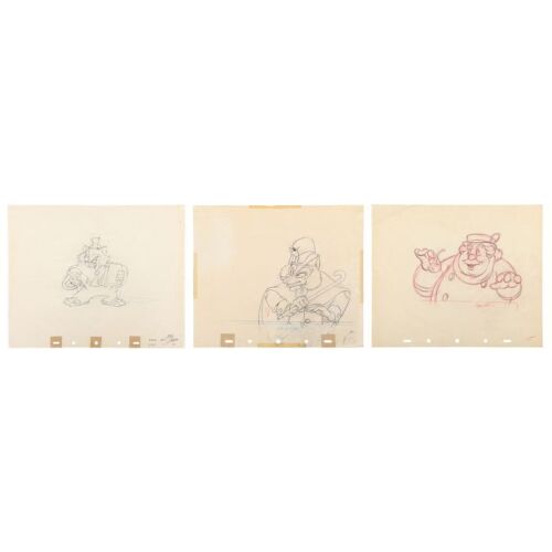 2144. Three Original Production Drawings of Honest John, Gideon and The Coachman ### PINOCCHIO (1940)