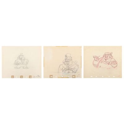 2144. Three Original Production Drawings of Honest John, Gideon and The Coachman ### PINOCCHIO (1940)