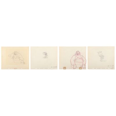 2145. Four Production Drawings of Jiminy Cricket, Pinocchio and Stromboli ### PINOCCHIO (1940)