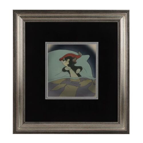 2146. Framed Figaro Tries to Sleep Original Production Cel and Overlay on Courvoisier Background ### PINOCCHIO (1947)
