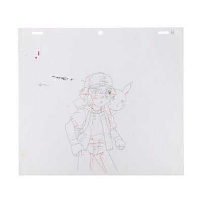2314. Ash Ketchum and Pikachu Original Production Drawing ### POKEMON