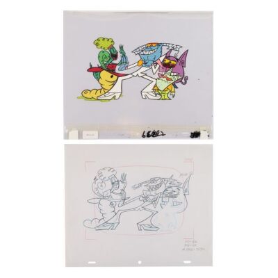 2029. Boogie Man and the Nightmare Monsters Original Production Cel Setup and Camera Layout Drawing From "Boogie Frights" ### THE POWERPUFF GIRLS (T.V. SERIES, 1998-2005)