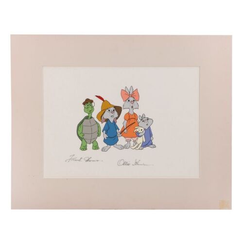 2155. Toby Turtle, Skippy Rabbit, Sis Bunny, and Tagalong Original Production Cel Signed by Frank Thomas and Ollie Johnston ### ROBIN HOOD (1973)