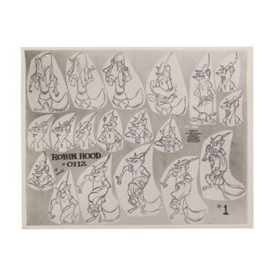 2160. Robin Hood Original Photostat Model Sheet ### ROBIN HOOD (1973)