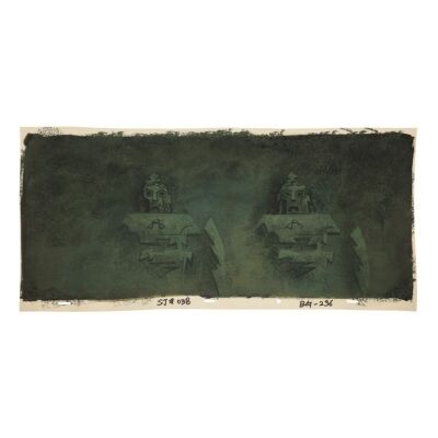 2035. Ancient Statues - Original Hand-Painted Master Background ### SAMURAI JACK (T.V. SERIES, 2001-2004)