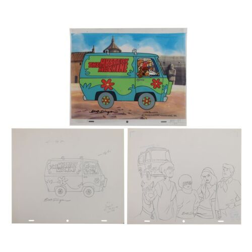 2037. Hand-Painted Model Cel and Two Original Production Drawings Autographed by Bob Singer ### SCOOBY-DOO (T.V. SERIES, 1969-PRESENT)