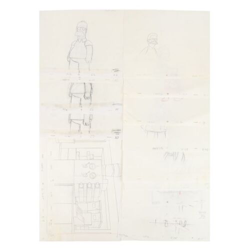 2230. Set of 23 Original Production Drawings Featuring Homer, Marge, Maggie, Ned Flanders, King Homer, Apu and More ### THE SIMPSONS (T.V. SERIES, 1989-PRESENT)