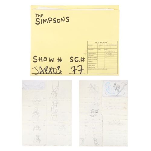 2231. Set of 80 Original Production Drawings with Production Folder Featuring Bart and Principal Skinner Duelling, Homer, Marge and Crowd ### THE SIMPSONS (T.V. SERIES, 1989-PRESENT)