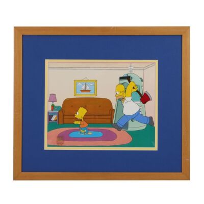 2236. Framed Homer Chasing Bart Original Production Cel From "Treehouse of Horror VIII" ### THE SIMPSONS (T.V. SERIES, 1989-PRESENT)