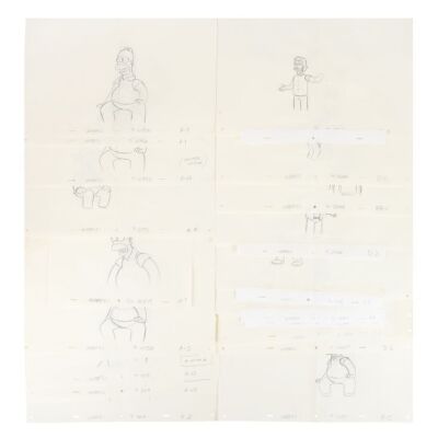 2237. Set of 31 Original Production Drawings Featuring Lisa, Jemaine Clement, Bret McKenzie, and Stephen Hawking ### THE SIMPSONS (T.V. SERIES, 1989-PRESENT)