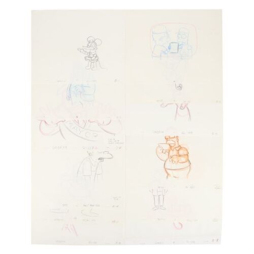 2239. Set of 12 Original Production Drawings Featuring Homer, Marge, Lisa, Bart, and Supporting Cast ### THE SIMPSONS (T.V. SERIES, 1989-PRESENT)