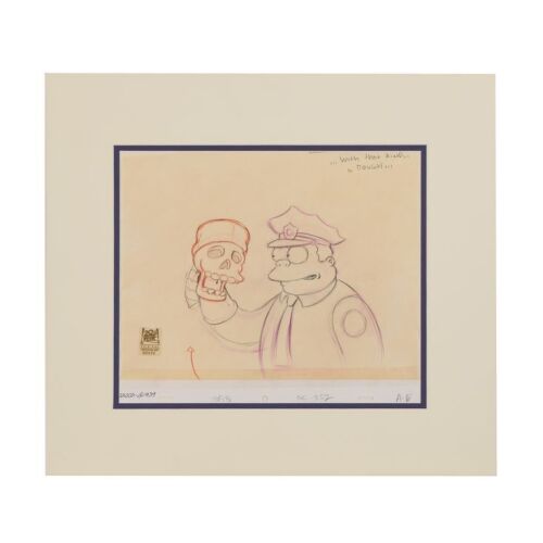 2255. Chief Wiggum with Jebediah Springfield's Skull Original Production Drawing From "Lisa the Iconoclast" ### THE SIMPSONS (T.V. SERIES, 1989-PRESENT)
