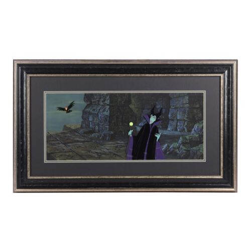 2161. Framed Maleficent and Diablo Original Hand-Painted Production Cel Setup with Master Production Background ### SLEEPING BEAUTY (1959)