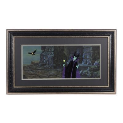 2161. Framed Maleficent and Diablo Original Hand-Painted Production Cel Setup with Master Production Background ### SLEEPING BEAUTY (1959)
