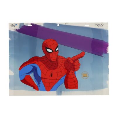 2318. Spider-Man Baiting Scorpion Hand-Painted Original Production Cel ### SPIDER-MAN: THE ANIMATED SERIES (1994-1998)