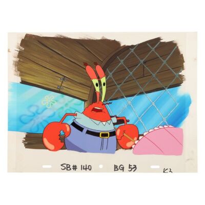2261. Mr Krabs in The Krusty Krab - Original Production Cel on Original Master Production Background ### SPONGEBOB SQUAREPANTS (T.V. SERIES, 1999 - PRESENT)