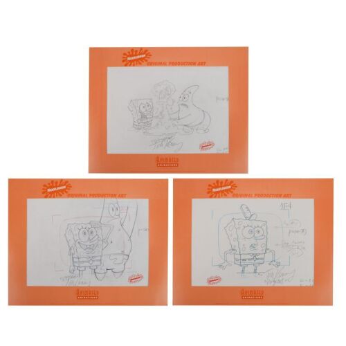 2268. Three Original Production Drawings Autographed by Tom Kenny ### SPONGEBOB SQUAREPANTS (T.V. SERIES, 1999 - PRESENT)