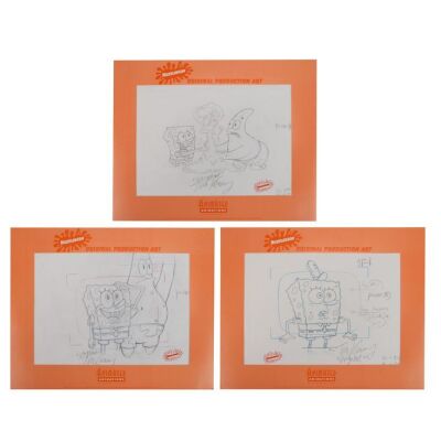 2268. Three Original Production Drawings Autographed by Tom Kenny ### SPONGEBOB SQUAREPANTS (T.V. SERIES, 1999 - PRESENT)