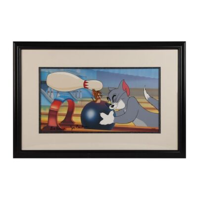 2043. Framed Limited Edition Bowling Alley Cat Cel Autographed by William Hanna and Joseph Barbera ### TOM AND JERRY (1940-1968)