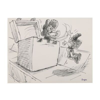 2177. Buzz Lightyear and Stinky Pete Original Production Hand-Drawn Beat Board ### TOY STORY 2 (1999)