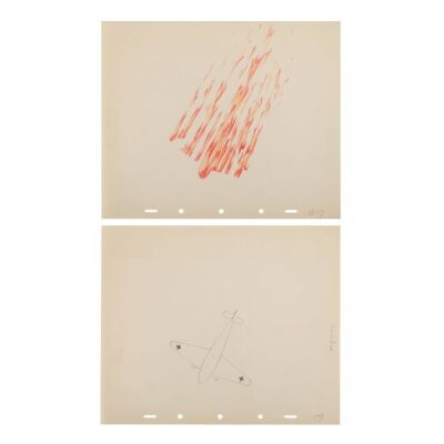 2322. Pair of Aircraft in Flames Original Production Drawings ### VICTORY THROUGH AIR POWER (1943)