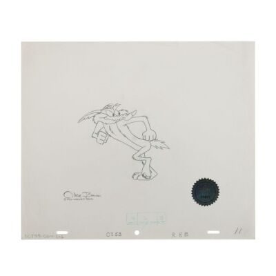 2219. Wile E. Coyote Original Production Drawing Autographed by Chuck Jones ### WARNER BROS. STUDIOS