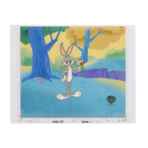 2220. Bugs Bunny Original Production Cel on Presentation Background ### WARNER CINEMAS POLICY TRAILER (1989)