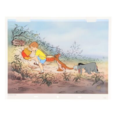 2330. Tug Of War - Hand-Painted Limited Edition Cel ### WINNIE THE POOH AND THE HONEY TREE (1966)