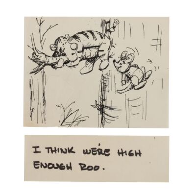 2333. Tigger and Roo - Original Hand-Drawn Storyboard and Dialogue Tag ### WINNIE THE POOH AND TIGGER TOO (1974)