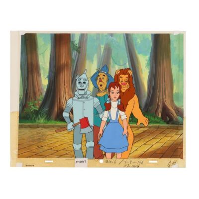 2337. Dorothy, Tin Man, Scarecrow, and Cowardly Lion Original Production Cel on Master Key Production Background ### THE WONDERFUL WIZARD OF OZ (1986)