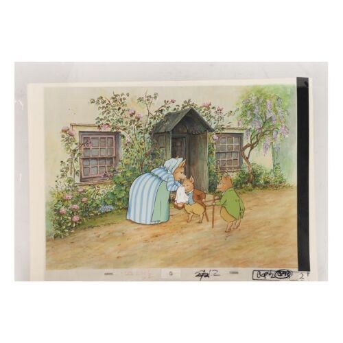 2339. Aunt Pettitoes, Pigling Bland and Alexander Original Production Cel and Key Master Background Setup ### THE WORLD OF PETER RABBIT AND FRIENDS (1992)