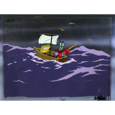 2260. Mr Krabs and Spongebob - Original Production Cel and Background Overlays Setup on Presentation Background ### SPONGEBOB SQUAREPANTS (T.V. SERIES, 1999 - PRESENT)