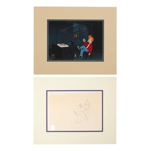 2283. Fry's New Year Countdown Hand-Painted Cel Autographed by Matt Groening and Matching Production Drawing ### FUTURAMA (1999-2023)