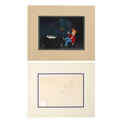 2283. Fry's New Year Countdown Hand-Painted Cel Autographed by Matt Groening and Matching Production Drawing ### FUTURAMA (1999-2023)