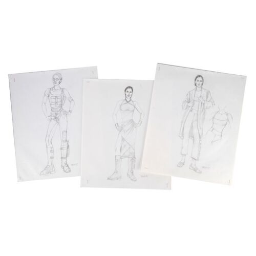 848. Set of Three Hand-drawn Lois DeArmond's Trinity (Carrie-Anne Moss) Costume Design Sketches ### THE MATRIX (1999)