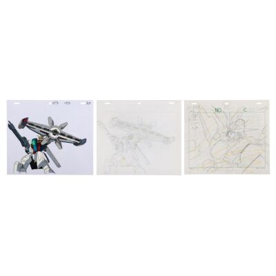 2011. Original Production Cel with Matching Layout and Drawing of GX-9900 Gundam X ### GUNDAM FRANCHISE (1979-PRESENT)