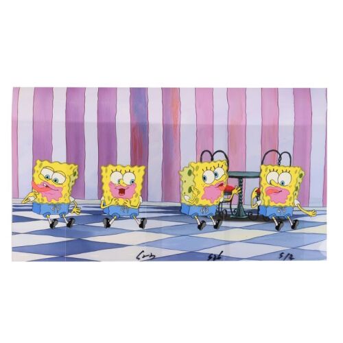 2263. Spongebob Squarepants Goofy Goober Sequence - Original Production Cels on Presentation Background ### SPONGEBOB SQUAREPANTS (T.V. SERIES, 1999 - PRESENT)