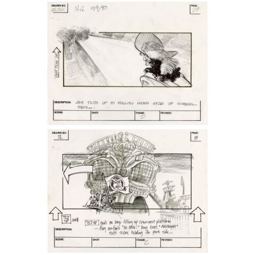 740A. Pair of Hand-drawn "Hook's Gaze" and "No Hook!" Storyboards ### HOOK (1991)