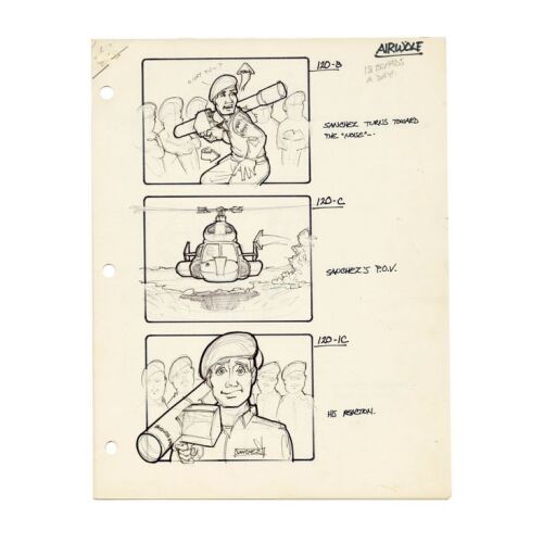 6. Set of Nine Hand-Drawn Andrew Probert "Mad Over Miami" Storyboards ### AIRWOLF (T.V. SERIES, 1984-1987)