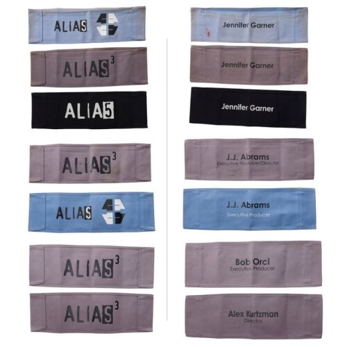 7. Set of Seven Jennifer Garner and Key Crew Chairbacks ### ALIAS (2001-2006)