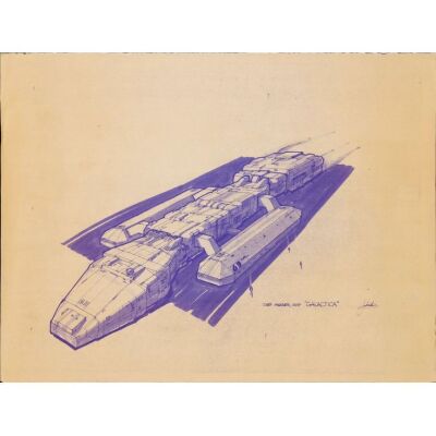 58. Joe Johnston "Galactica" Concept Blueline ### BATTLESTAR GALACTICA (T.V. SERIES, 1978-1979)