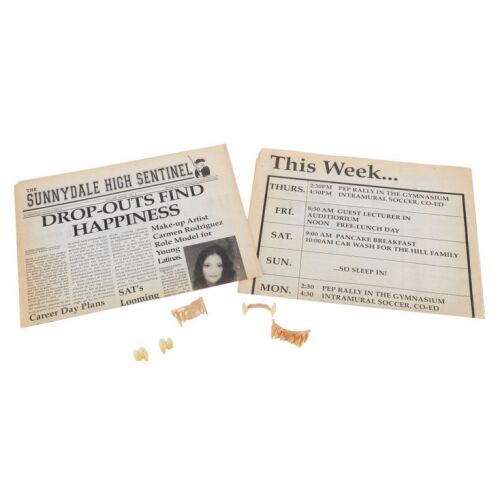 88. Dracula's (Randolph Martin) Fangs with Other Vampire Fangs and Pair of Newspapers ### BUFFY THE VAMPIRE SLAYER (T.V. SERIES, 1997-2003)