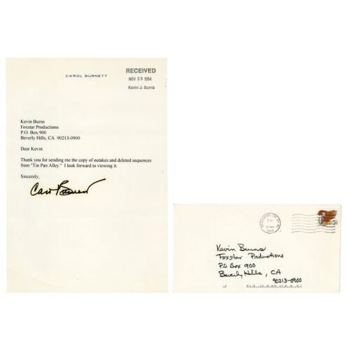 90. Carol Burnett-Signed Letter ### CAROL BURNETT