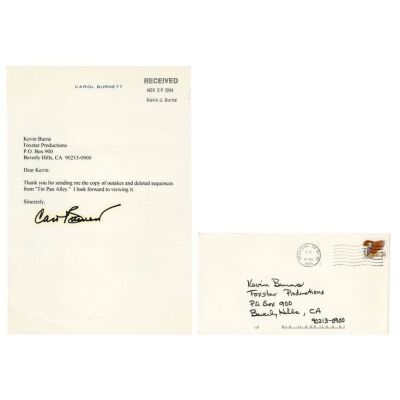 90. Carol Burnett-Signed Letter ### CAROL BURNETT
