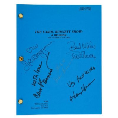 92. Cast-Autographed Bound Final Draft Script ### THE CAROL BURNETT SHOW: A REUNION (1993)