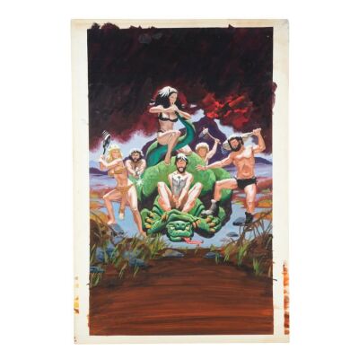 97. Hand-Painted Michael Hobson Poster Concept Artwork ### CAVEMAN