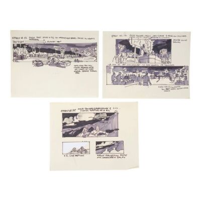 108. Douglas Trumbull Collection: Douglas Trumbull Collection: Set of Three Hand-Drawn George Jenson Mothership Landing VFX Storyboards ### CLOSE ENCOUNTERS OF THE THIRD KIND (1977)