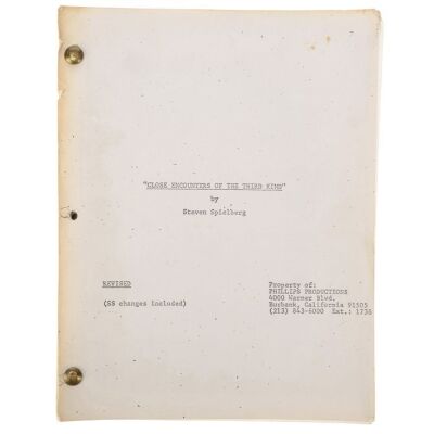 110. Bound Revised Production Script ### CLOSE ENCOUNTERS OF THE THIRD KIND (1977)